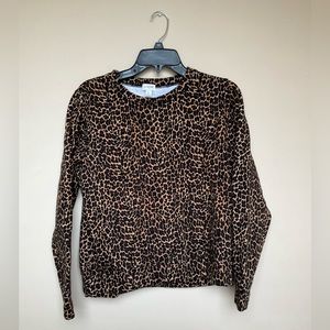L Women's Cheetah Print Long Sleeve